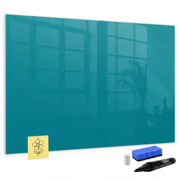 Pizarra magnética de pared con rotulador de color azul marino