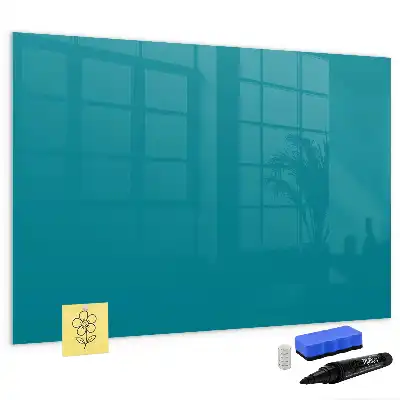 Pizarra magnética de pared con rotulador de color azul marino
