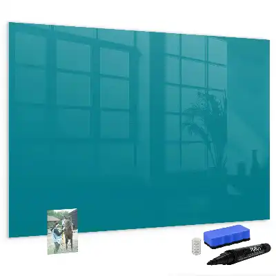 Pizarra magnética de pared con rotulador de color azul marino