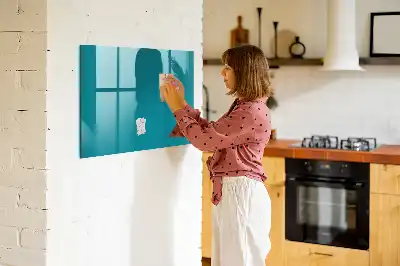 Pizarra magnética de pared con rotulador de color azul marino
