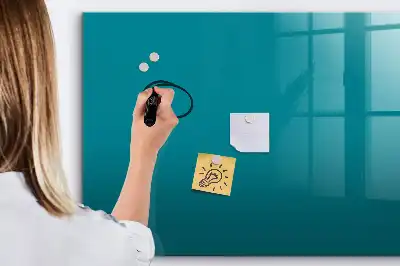 Pizarra magnética de pared con rotulador de color azul marino
