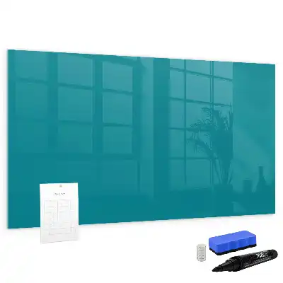 Pizarra magnética de pared con rotulador de color azul marino