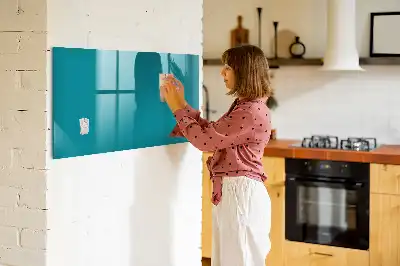 Pizarra magnética de pared con rotulador de color azul marino