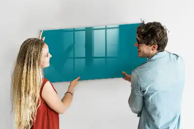 Pizarra magnética de pared con rotulador de color azul marino