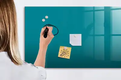Pizarra magnética de pared con rotulador de color azul marino