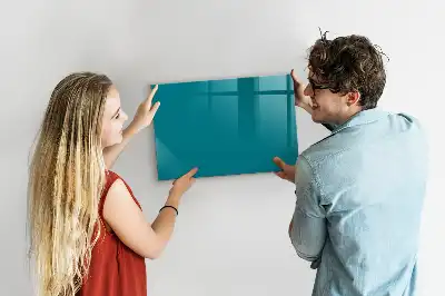 Pizarra magnética de pared con rotulador de color azul marino