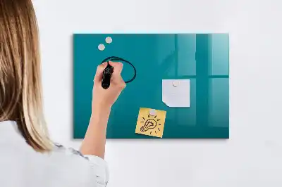 Pizarra magnética de pared con rotulador de color azul marino