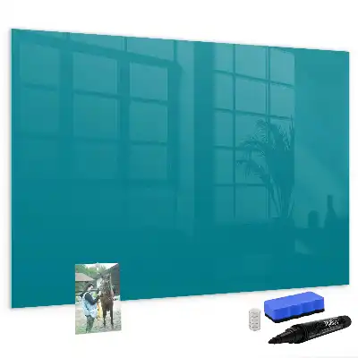 Pizarra magnética de pared con rotulador de color azul marino