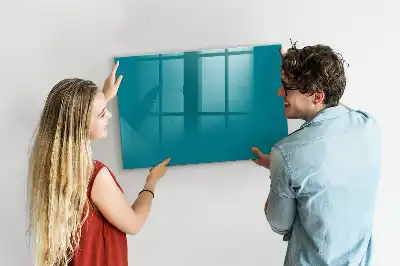 Pizarra magnética de pared con rotulador de color azul marino
