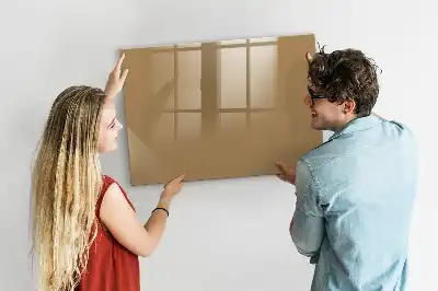 Pizarra borrable de cristal con imanes de color avellana oscuro
