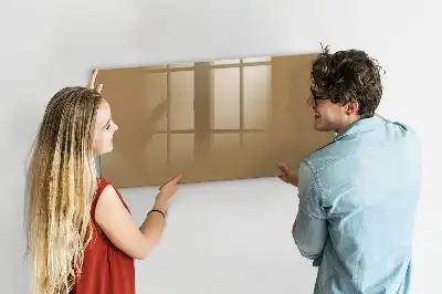 Pizarra borrable de cristal con imanes de color avellana oscuro