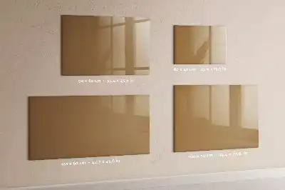 Pizarra borrable de cristal con imanes de color avellana oscuro