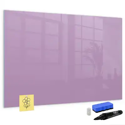 Pizarra magnética de pared con rotulador en color lila