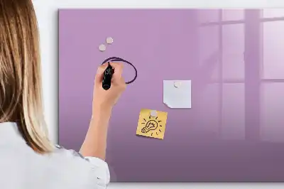 Pizarra magnética de pared con rotulador en color lila