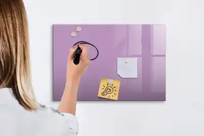 Pizarra magnética de pared con rotulador en color lila