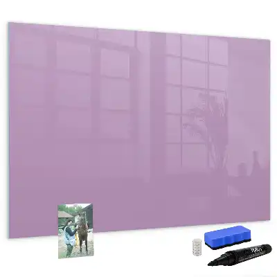 Pizarra magnética de pared con rotulador en color lila