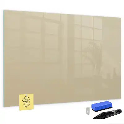 Pizarra magnética de pared con rotulador de color beige