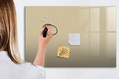 Pizarra magnética de pared con rotulador de color beige