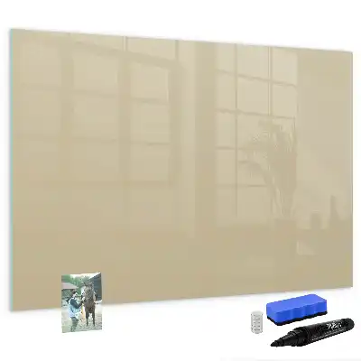 Pizarra magnética de pared con rotulador de color beige