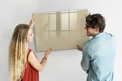 Pizarra magnética de pared con rotulador de color beige