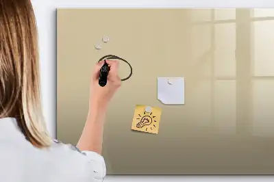 Pizarra magnética de pared con rotulador de color beige
