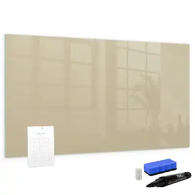 Pizarra magnética de pared con rotulador de color beige