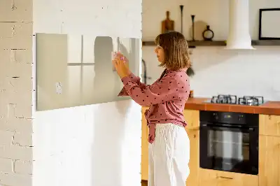 Pizarra magnética de pared con rotulador de color beige