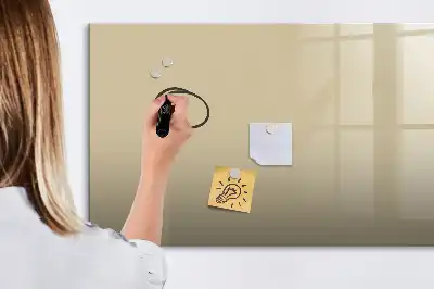 Pizarra magnética de pared con rotulador de color beige