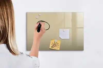 Pizarra magnética de pared con rotulador de color beige