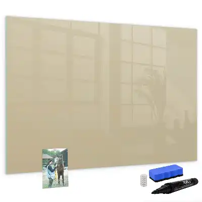 Pizarra magnética de pared con rotulador de color beige