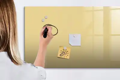Pizarra borrable de cristal con imanes color crema