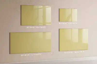 Pizarra borrable de cristal con imanes color crema