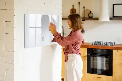 Pizarra magnética de pared con rotulador de color blanco roto