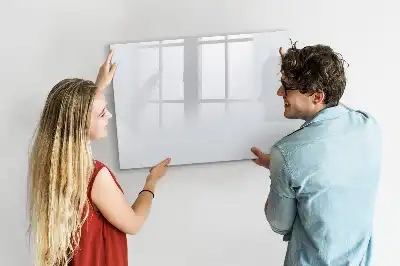 Pizarra magnética de pared con rotulador de color blanco roto