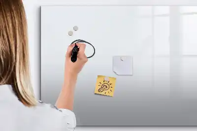 Pizarra magnética de pared con rotulador de color blanco roto
