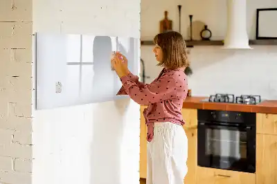 Pizarra magnética de pared con rotulador de color blanco roto
