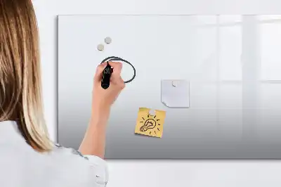 Pizarra magnética de pared con rotulador de color blanco roto