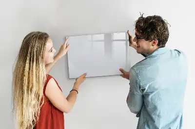 Pizarra magnética de pared con rotulador de color blanco roto