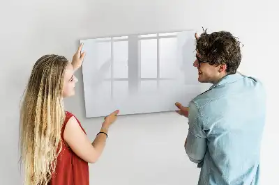Pizarra magnética de pared con rotulador de color blanco roto