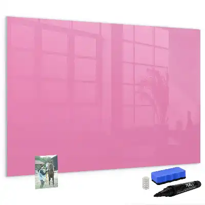 Pizarra magnética de pared con rotulador de color rosa
