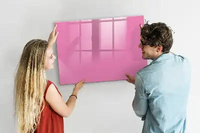Pizarra magnética de pared con rotulador de color rosa