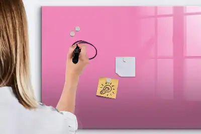Pizarra magnética de pared con rotulador de color rosa