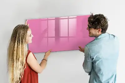 Pizarra magnética de pared con rotulador de color rosa