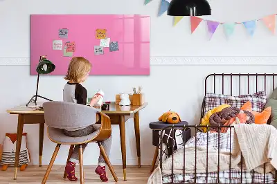 Pizarra magnética de pared con rotulador de color rosa