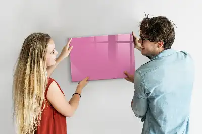 Pizarra magnética de pared con rotulador de color rosa