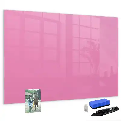 Pizarra magnética de pared con rotulador de color rosa