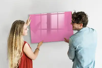Pizarra magnética de pared con rotulador de color rosa