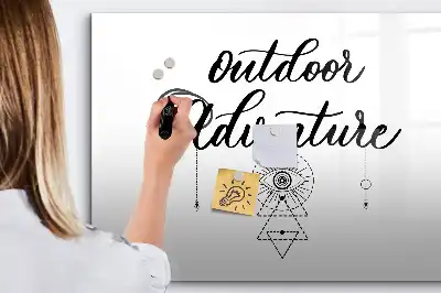 Pizarra magnética de pared con rotulador diseño aventura al aire libre