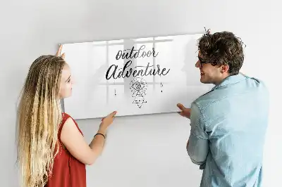 Pizarra magnética de pared con rotulador diseño aventura al aire libre