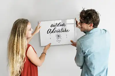 Pizarra magnética de pared con rotulador diseño aventura al aire libre